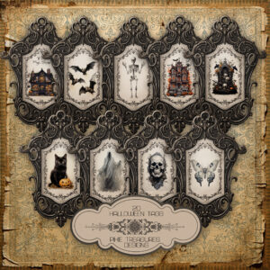 20 Ornate Halloween Tags